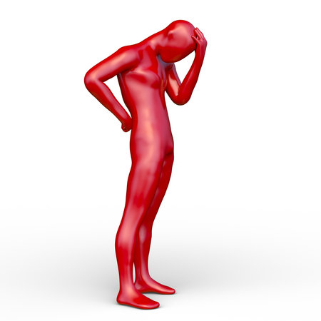 3D rendering of a man posingの写真素材