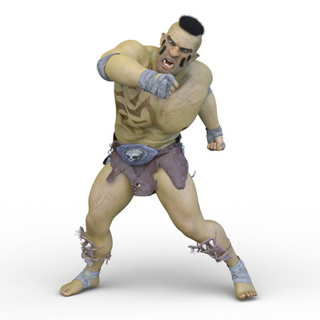 3D rendering of a giantの写真素材