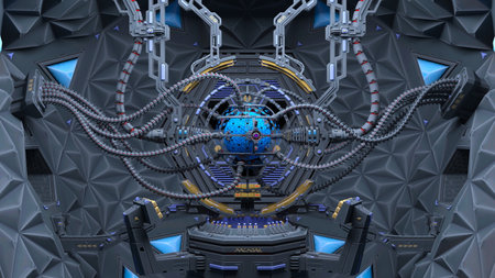 3D rendering of the spacecraft inside