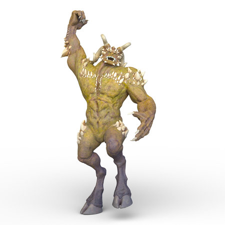 3D rendering of a monsterの写真素材
