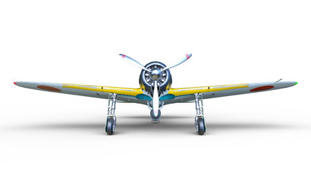 3D rendering of the propeller-driven plane