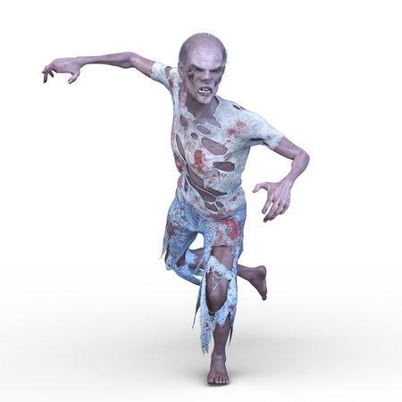 3D rendering of a male zombieの写真素材