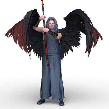 3D rendering of an archangelの写真素材