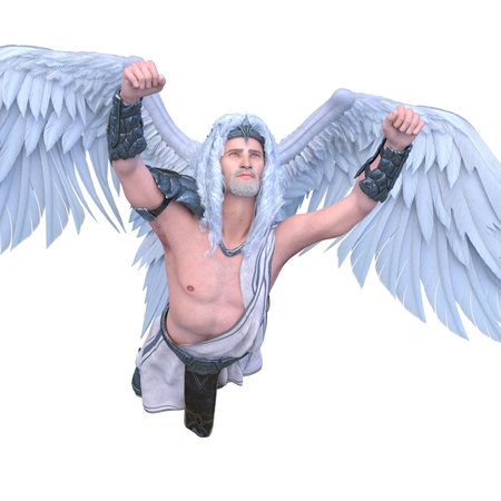 3D rendering of an archangelの写真素材