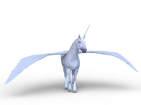 3D rendering of a pegasusの写真素材