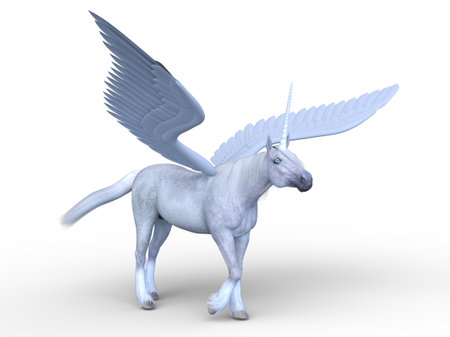 3D rendering of a pegasusの写真素材