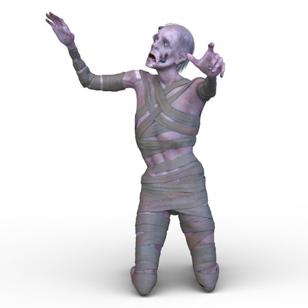 3D rendering of a mummy manの写真素材