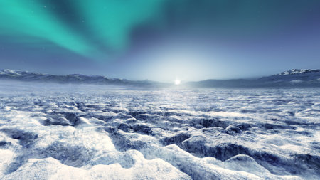 3D rendering of the planetary surface.ãの写真素材