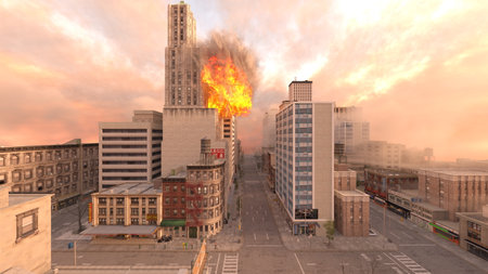 3D rendering of the battlefieldの写真素材