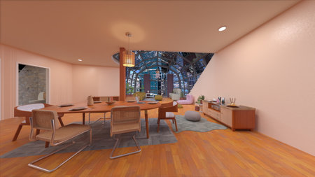 3D rendering of the glassed wall penthouse