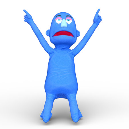 3D rendering of a male puppetの写真素材