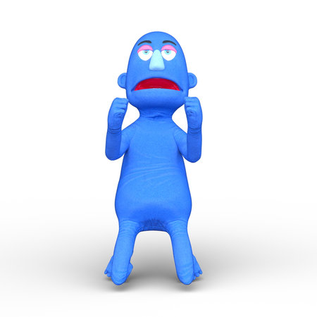 3D rendering of a male puppetの写真素材