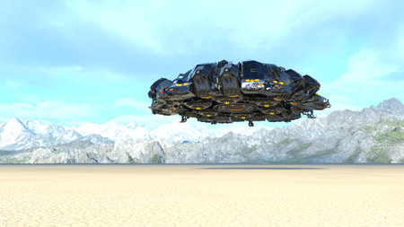 3D rendering of the U.F.O.の写真素材