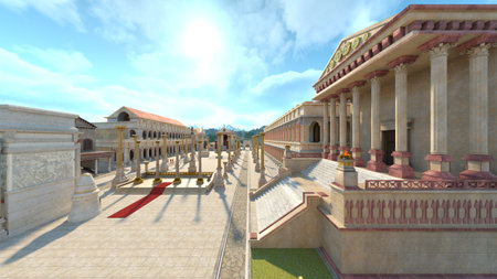 3D rendering of the palace at the summitの写真素材