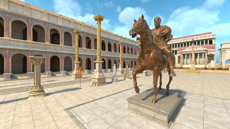 3D rendering of the palace at the summitの写真素材