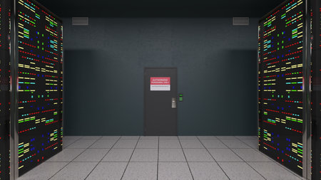 3D rendering of the supercomputing room