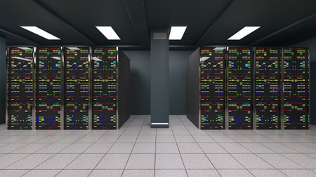 3D rendering of the supercomputing room