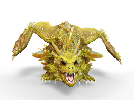 3D rendering of a pterosaurの写真素材