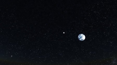 3D rendering of the outer spaceの写真素材