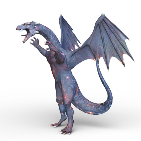 3D rendering of a pterosaurの写真素材