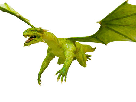 3D rendering of a pterosaurの写真素材