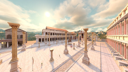 3D rendering of the palace at the summitの写真素材