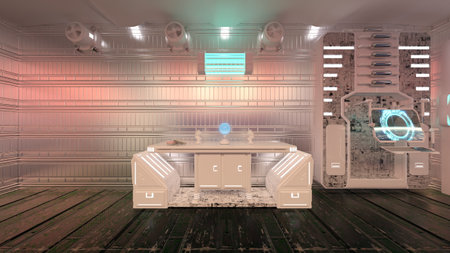 3D rendering of the spacecraft inside