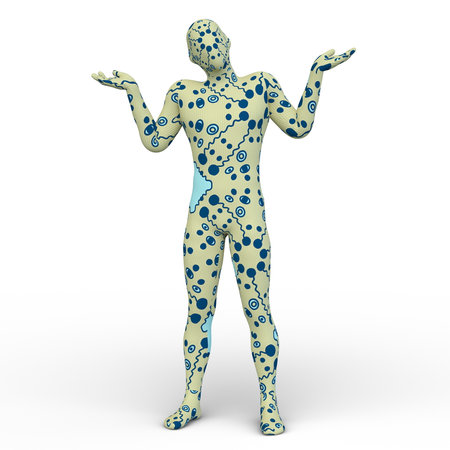 3D rendering of a man posingの写真素材