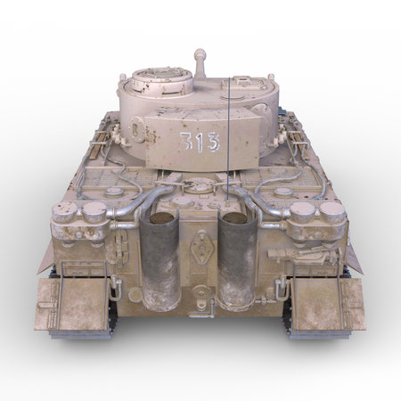 3D rendering of a tankの写真素材