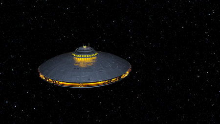 3D rendering of the U.F.O.の写真素材