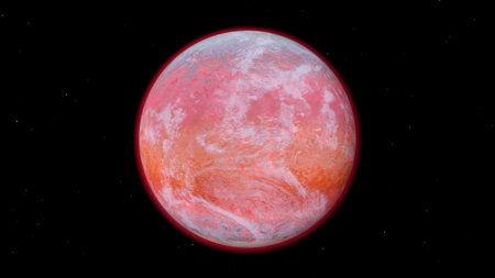 3D rendering of the planet and outer space