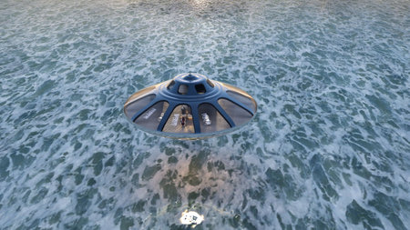 3D rendering of the U.F.O.の写真素材