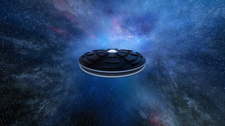 3D rendering of the U.F.O.の写真素材