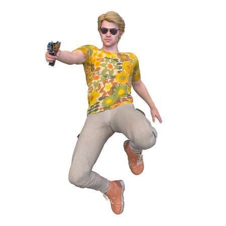 3D rendering of a warriorの写真素材