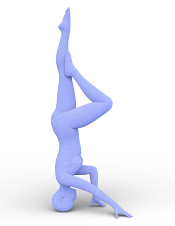 3D rendering of a woman posingの写真素材