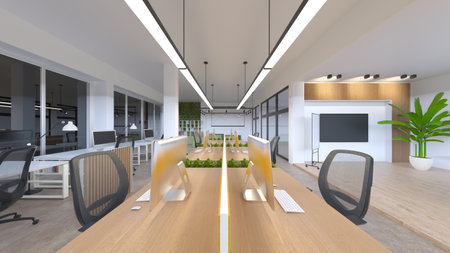 3D rendering of the office space
