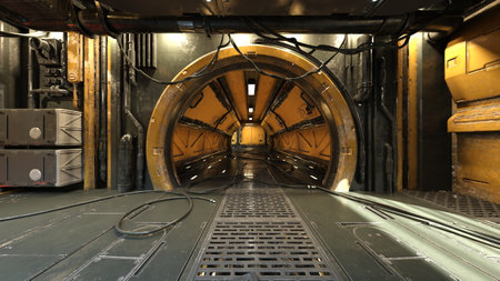 3D rendering of the spacecraft passageの写真素材