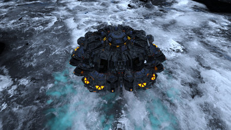 3D rendering of the UFO
