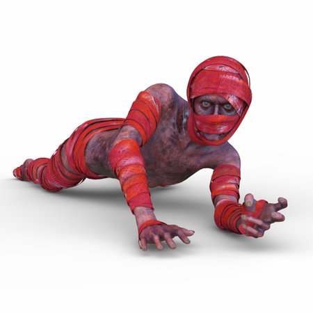 3D rendering of a mummy
