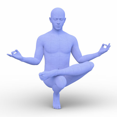 3D rendering of a man posingの写真素材