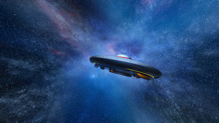 3D rendering of the UFO