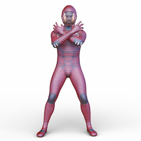 3D rendering of a young demonの写真素材