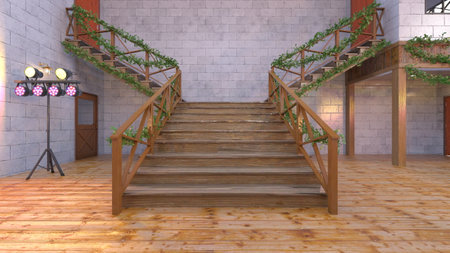 3D rendering of the party venueの写真素材