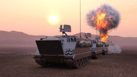 3D rendering of a tank