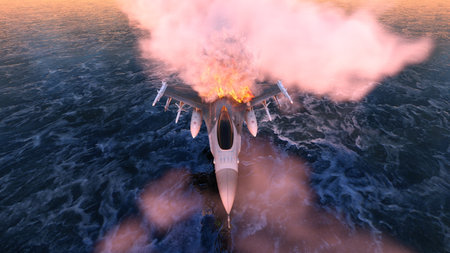 3D rendering of a fighter aircraft