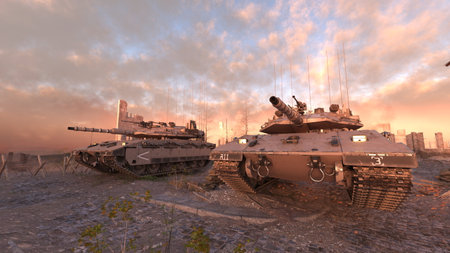 3D rendering of a tank