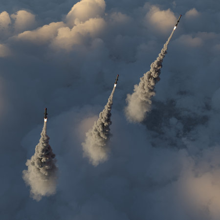 3D rendering of the missileの写真素材