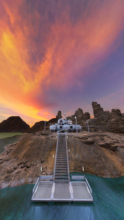 3DCG images of the planetary exploration base