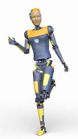 3DCG images of a female robotの写真素材