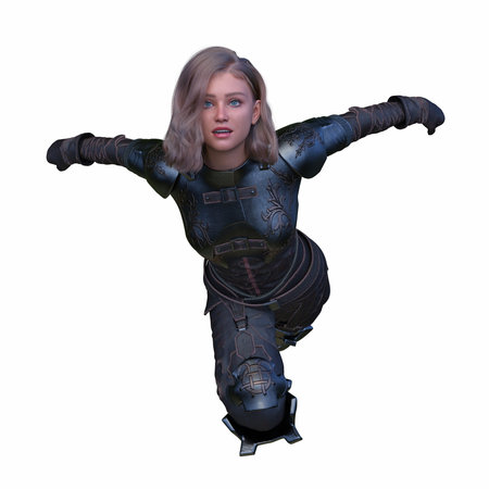 3DCG images of a cyber womanの写真素材